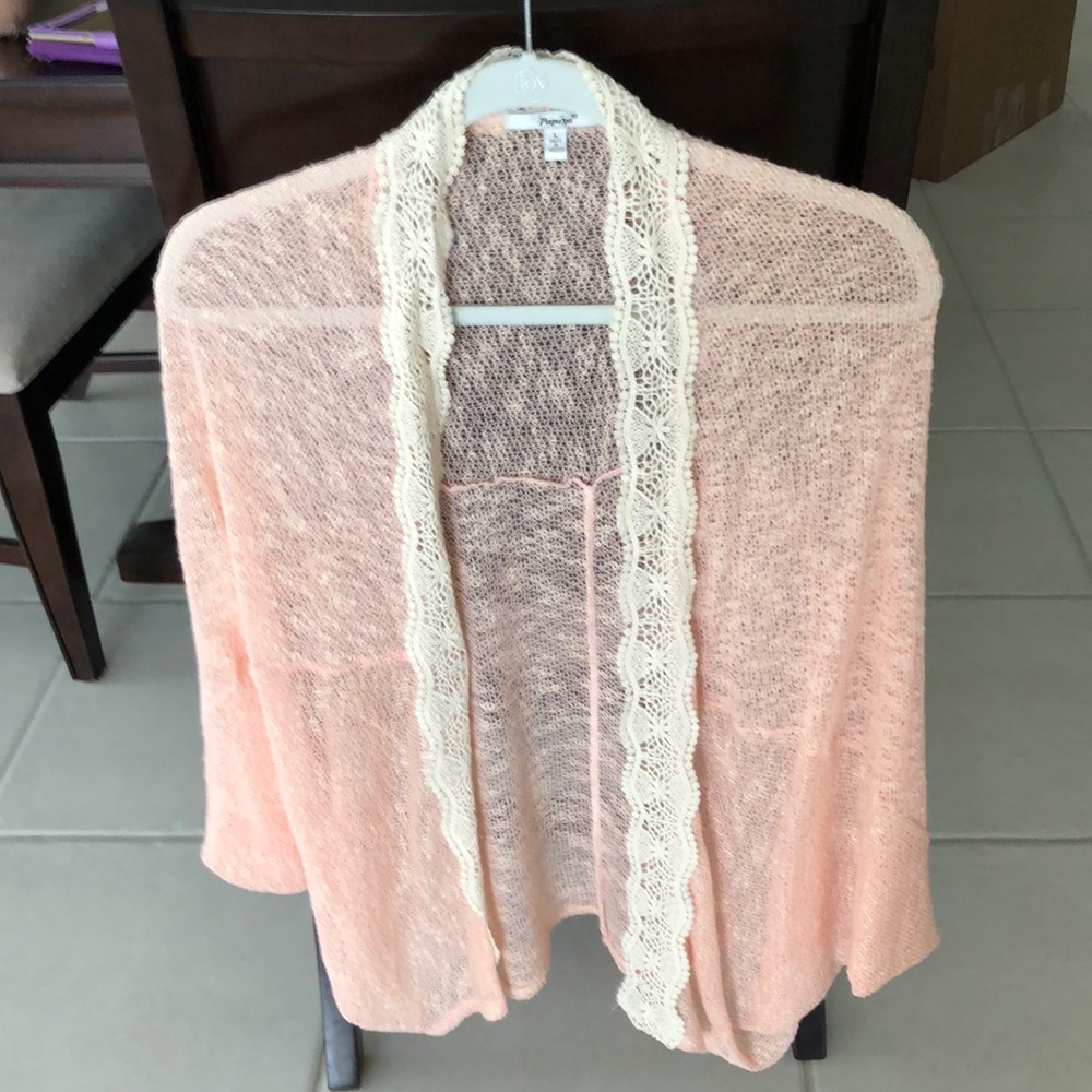 Very light weight sweater... light peach